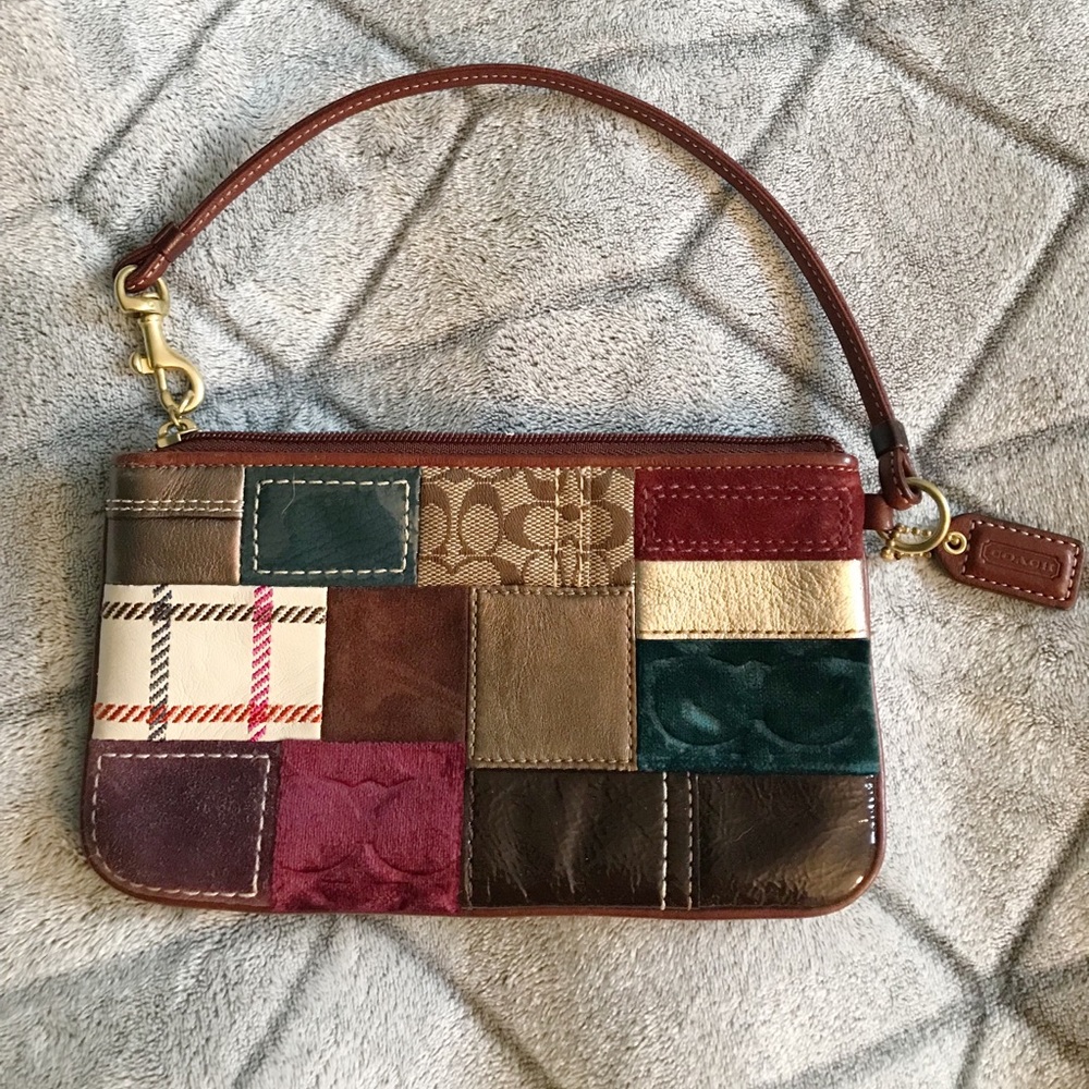 Coach patchwork wristlet.
